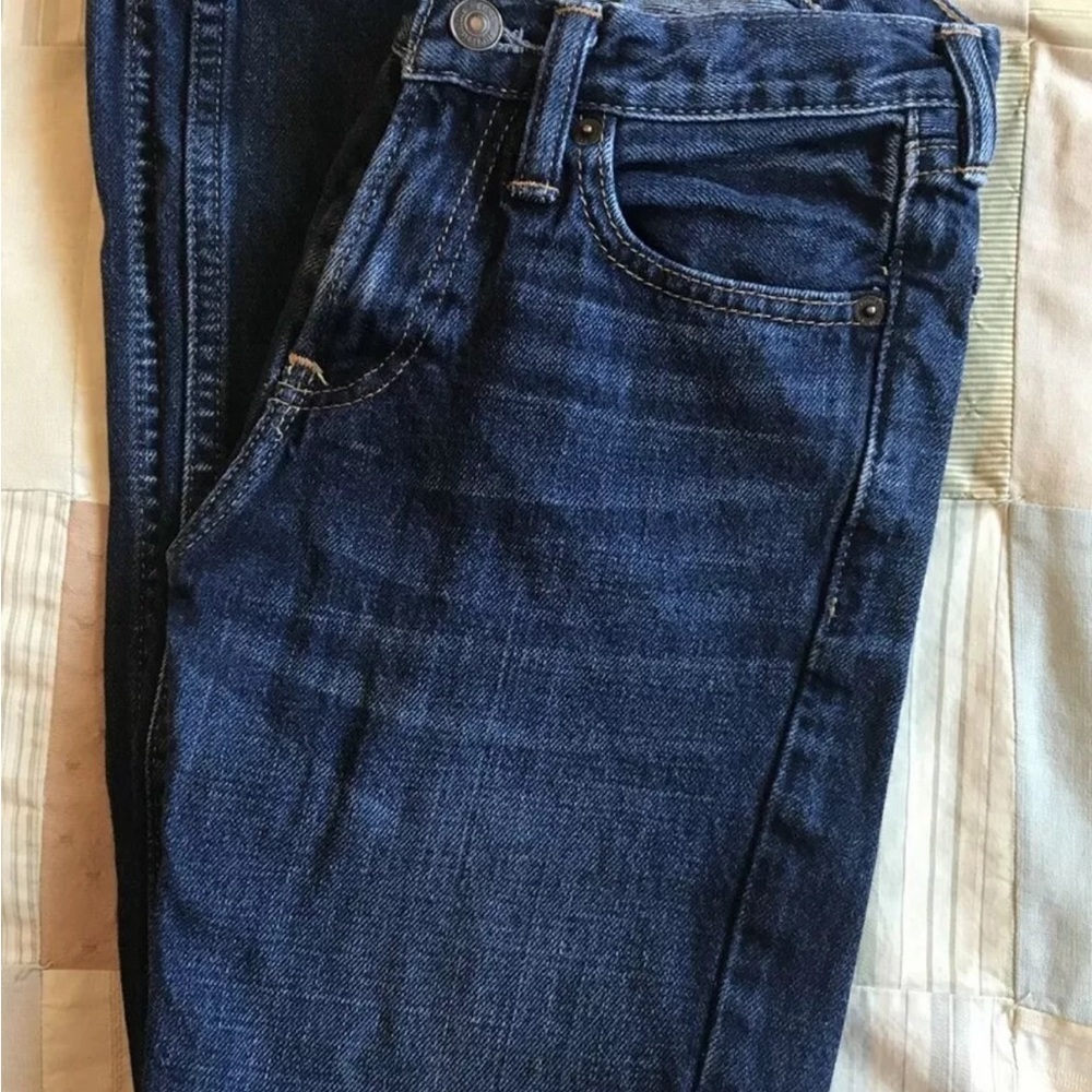 Abercrombie Kids Boys Blue Denim Jeans Classic Straight 14 Slim - 100% Cotton